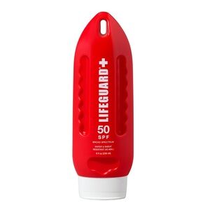 Lifeguard SPF 50 Sunscreen Lotion Waterproof Broad Spectrum 8 Oz No White Cast